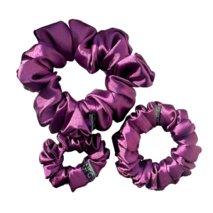 Saténový set scrunchie – Royal Plump