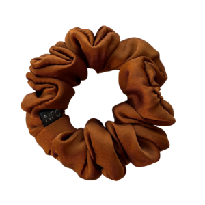 Hedvábná scrunchie medium – Cinnamon