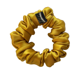 Hedvábná scrunchie medium – Gold