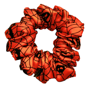 Saténová scrunchie medium – Halloween