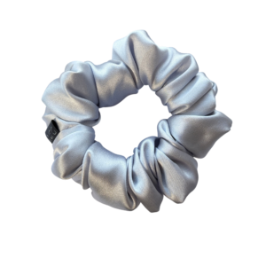 Hedvábná scrunchie medium – Silver